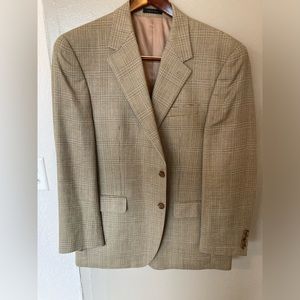 Lauren Ralph Lauren Silk/Wool Blend plaid Sport Coat Suit Jacket 42R